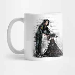 The Alien on the Wall Mug